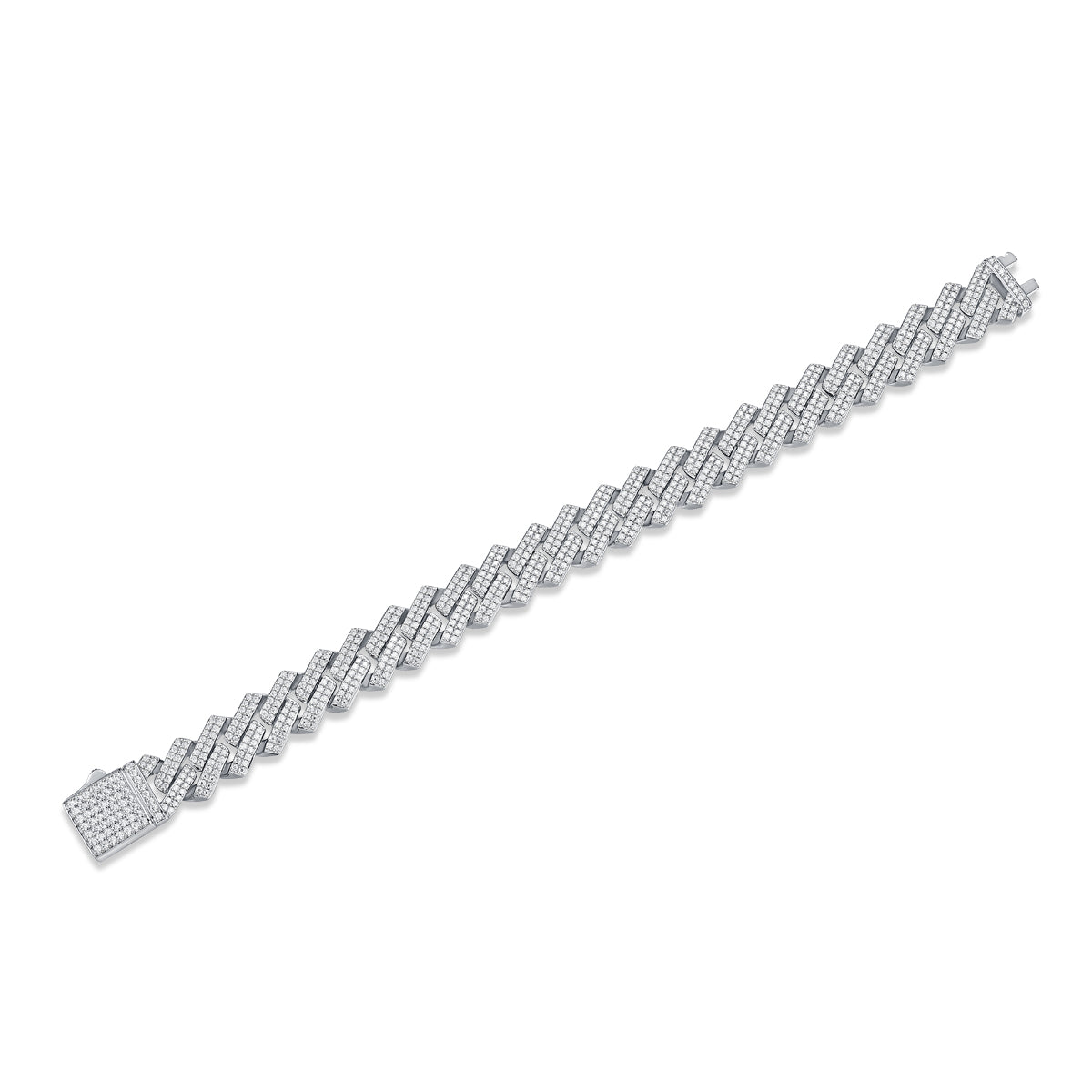 1The Keel Luxury Fashion Mossan Diamond S925 Silver Bracelet Rivaling Natural Diamonds Prohibit Tk Sales