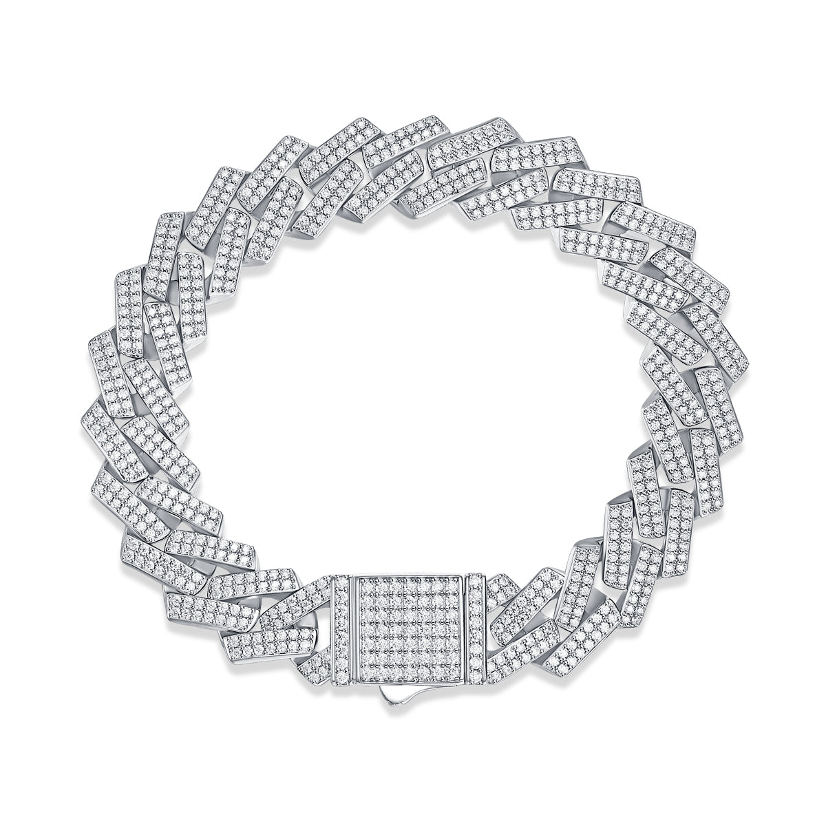 1The Keel Luxury Fashion Mossan Diamond S925 Silver Bracelet Rivaling Natural Diamonds Prohibit Tk Sales